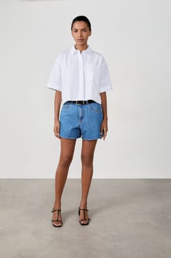 Chemise courte en coton;${refinementColor}