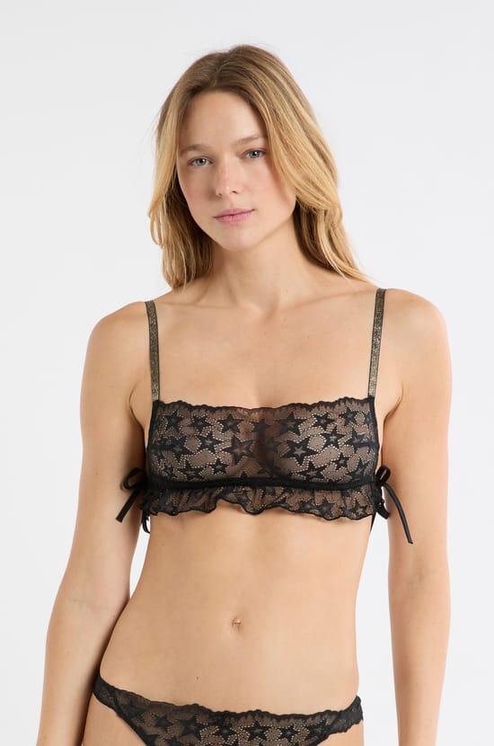 Lace Bralette with Star Details;${refinementColor}