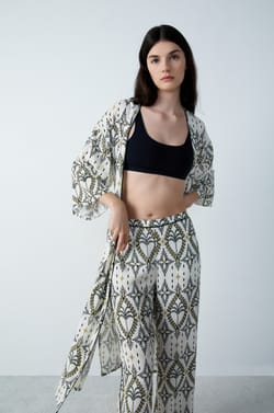 Déshabillé long imprimé;${refinementColor}