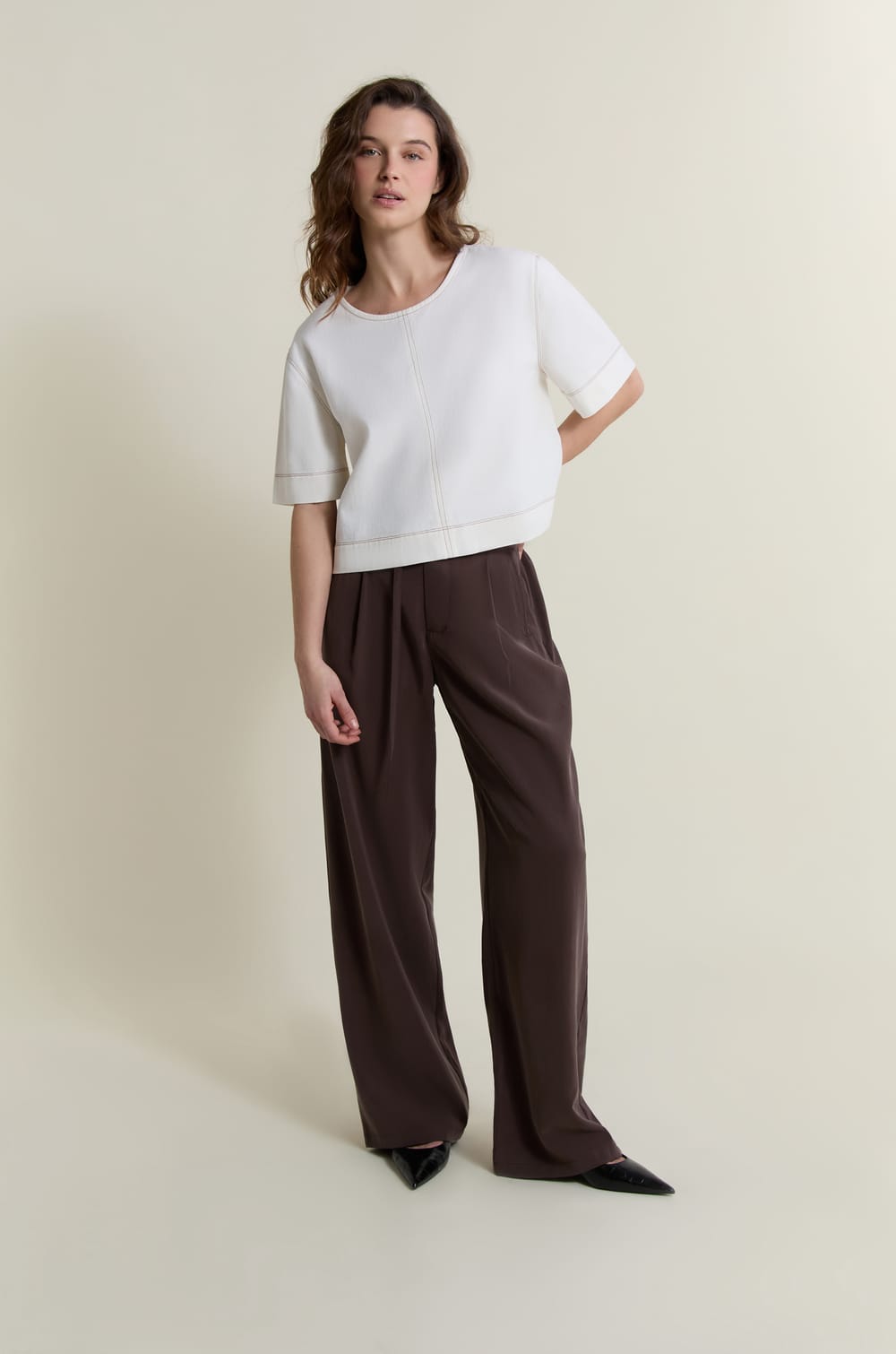 Top court en coton;${refinementColor}