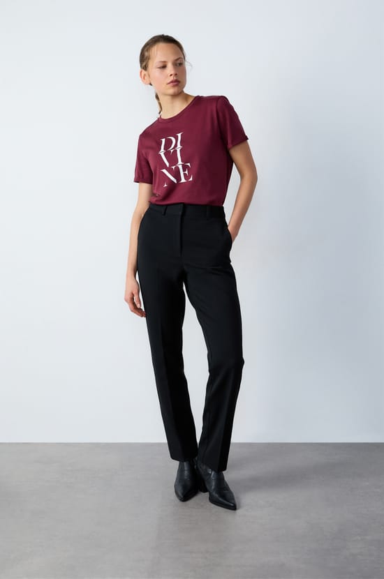 Pantalon coupe droite;${refinementColor}