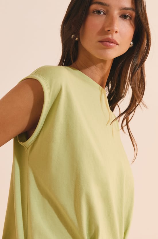 T-shirt col rond avec coton;${refinementColor}