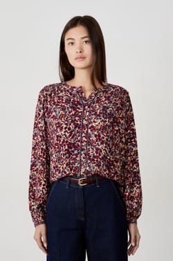 Camisa con estampado floral;${refinementColor}