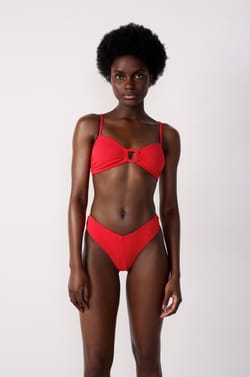 Brassière haut de maillot détail anneau;${refinementColor}