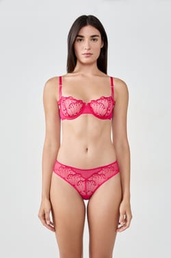 Bra No.9 - Balconette with floral embroidery;${refinementColor}