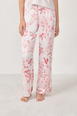 Printed satin trousers;${refinementColor}