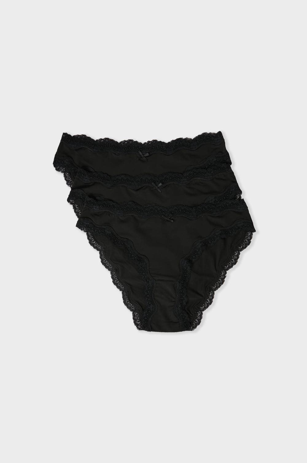 Lot de 3 culottes en coton et dentelle;${refinementColor}