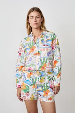 Printed Cotton Shirt;${refinementColor}