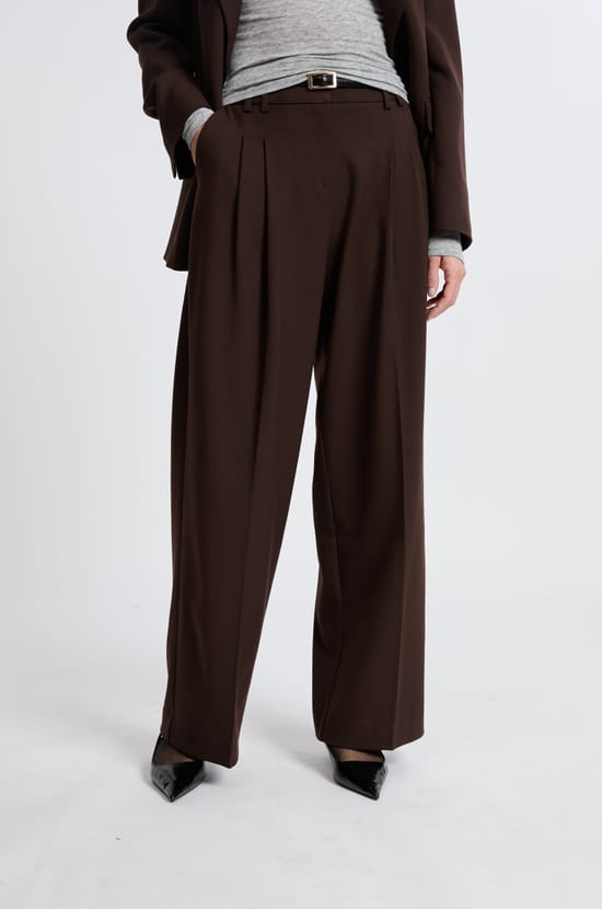 Pantalon large en twill;${refinementColor}