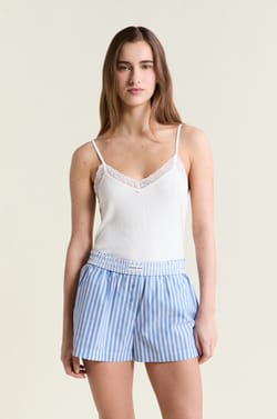 Short de pyjama &agrave; rayures avec coton;${refinementColor}