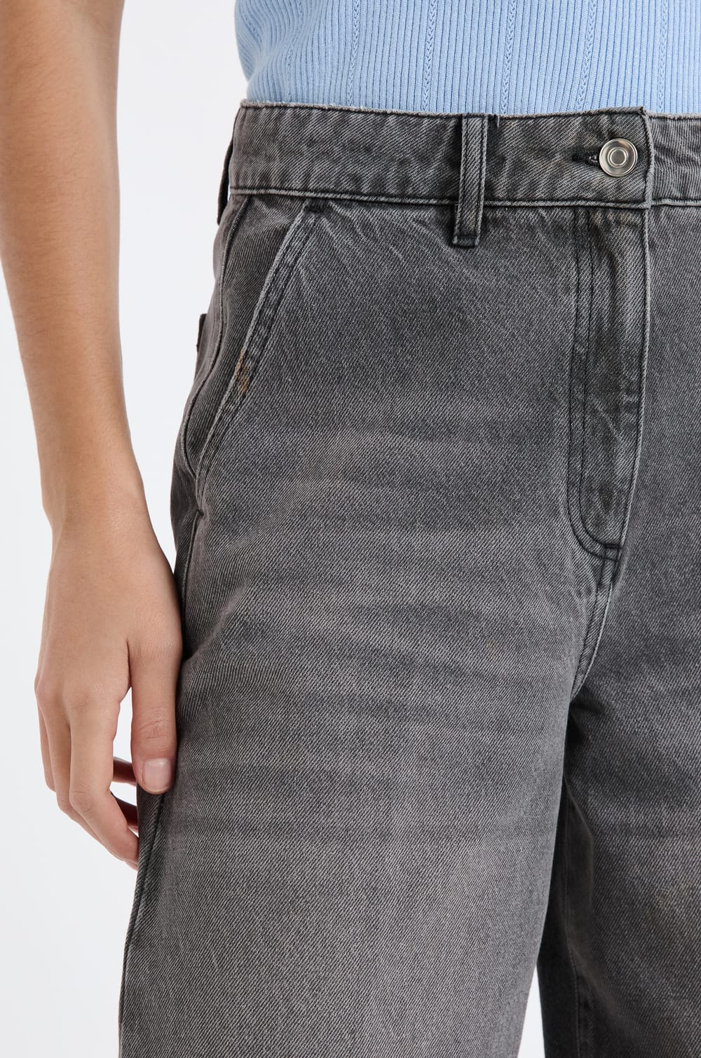 Jean large en coton;${refinementColor}