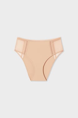 Culotte midi avec d&eacute;tails en dentelle;${refinementColor}