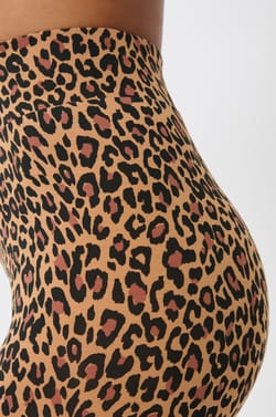 Legging &agrave; motif l&eacute;opard en coton;${refinementColor}