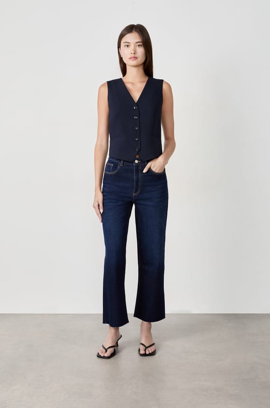 Jean large en coton;${refinementColor}