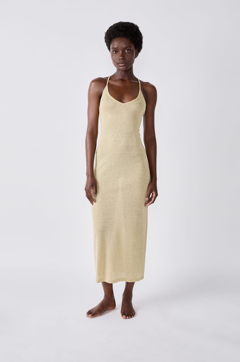 Lange iriserende strandjurk;${refinementColor}