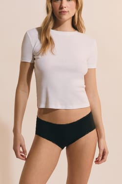 Shorty avec d&eacute;tails dentelle;${refinementColor}