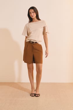 T-shirt manches courtes drap&eacute;;${refinementColor}