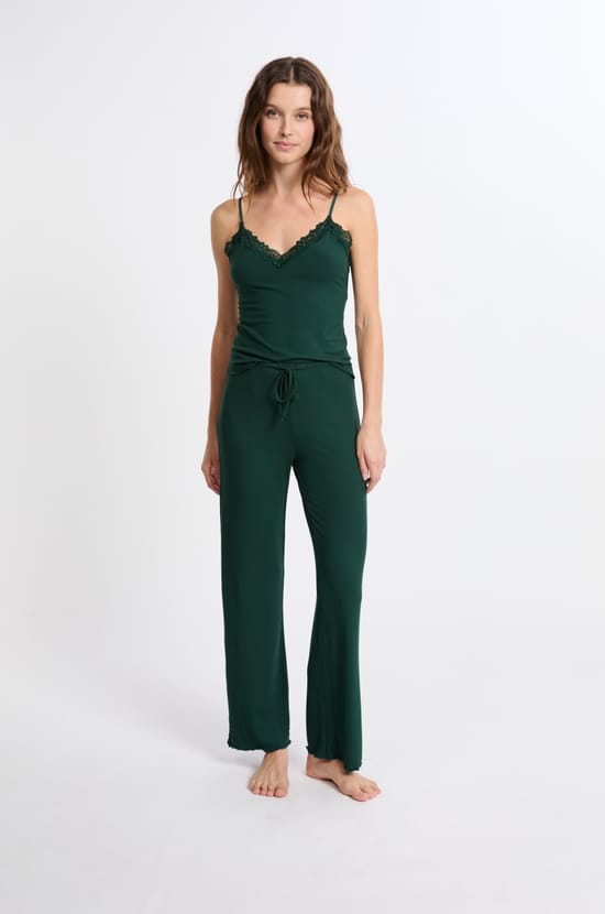 Pyjama 2 pièces en maille fine;${refinementColor}