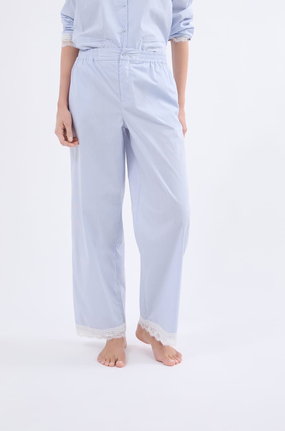 Pantalon de pyjama à rayures;${refinementColor}