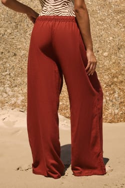 Pantalon fluide &eacute;lastiqu&eacute; ;${refinementColor}