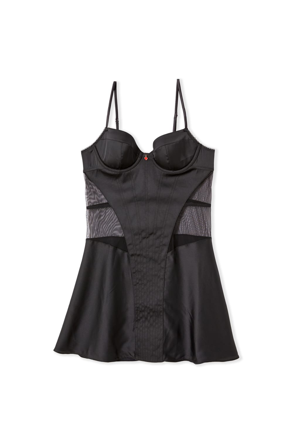 Robe satin&eacute;e avec charm;${refinementColor}