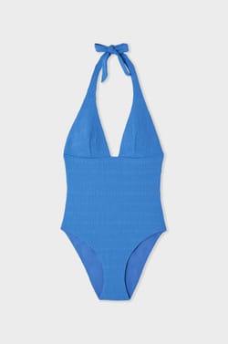Textured One-Piece Tie Swimsuit;${refinementColor}