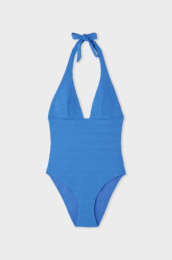 Textured One-Piece Tie Swimsuit;${refinementColor}