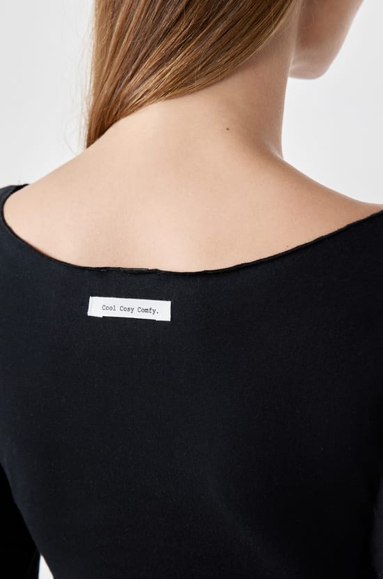 Body &agrave; manches longues en coton et modal;${refinementColor}