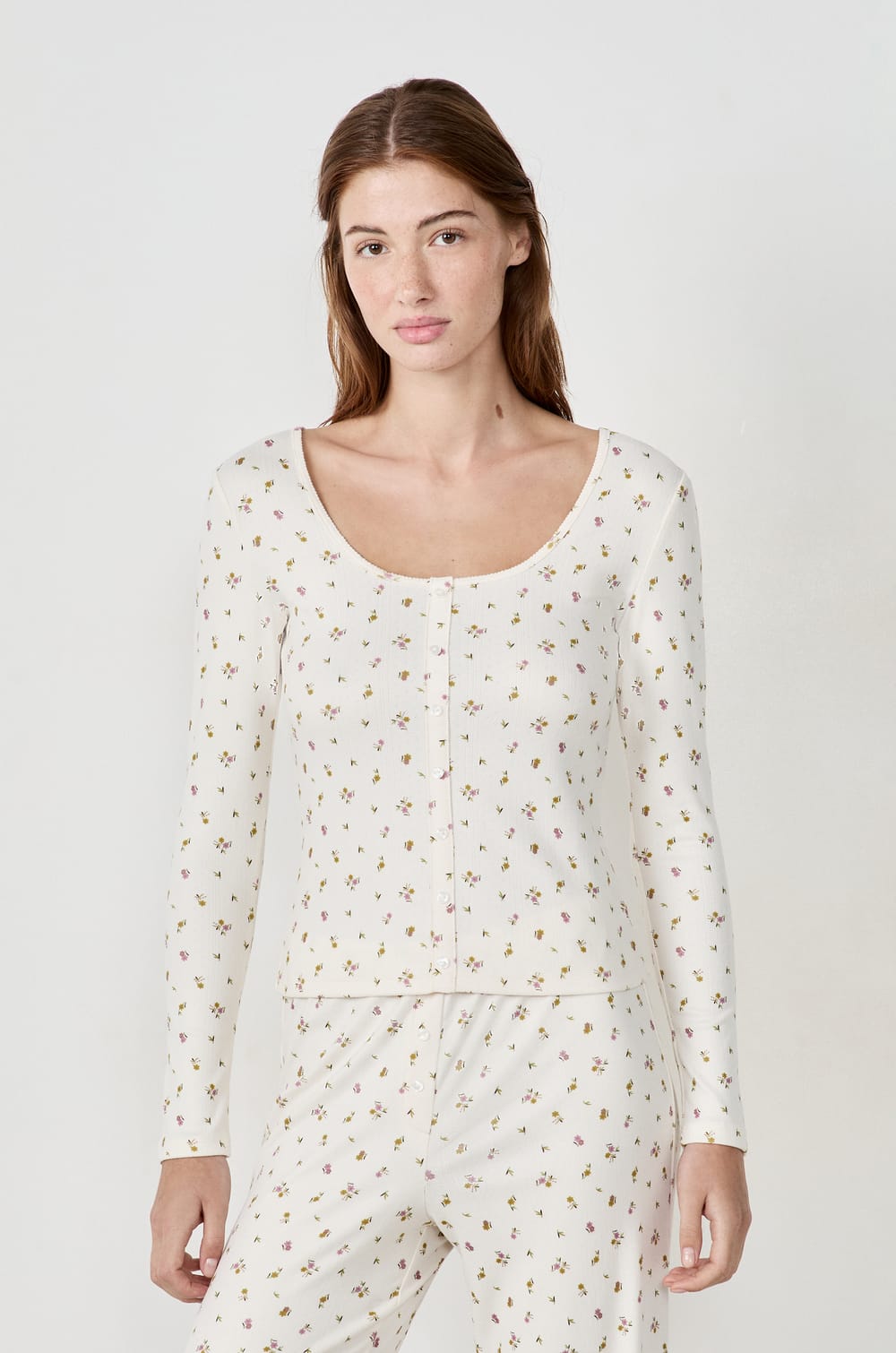 Blumen-Pyjama-T-Shirt;${refinementColor}