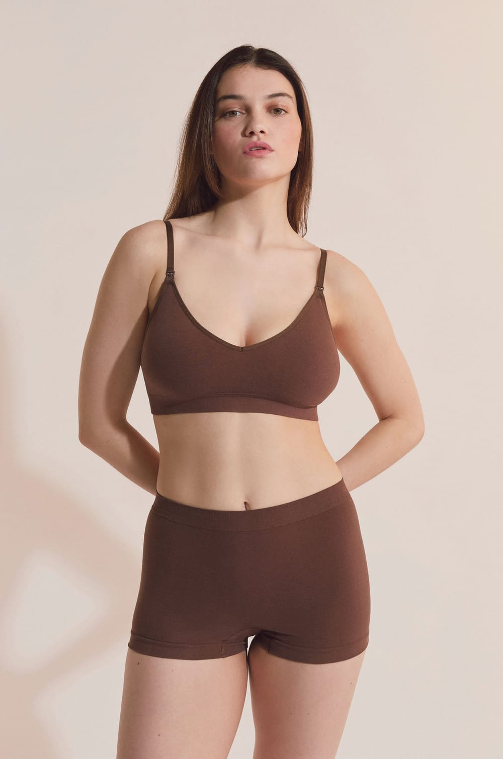 Soutien-gorge brassi&egrave;re de maternit&eacute; en coton biologique, clips d'allaitement;${refinementColor}