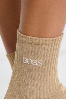Chaussettes irrisées avec écriture;${refinementColor}