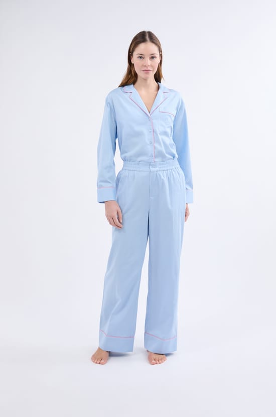 Pantalon de pyjama large en coton;${refinementColor}