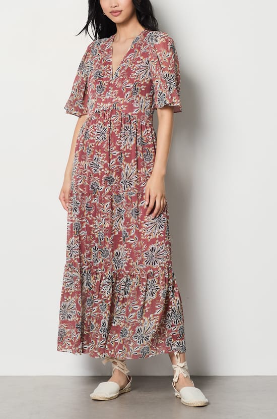Floral Long Dress;${refinementColor}