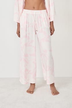 Pantal&oacute;n de pijama satinado estampado;${refinementColor}