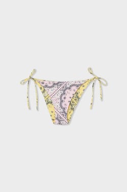 Panty de bikini de cordón estampada reversible;${refinementColor}