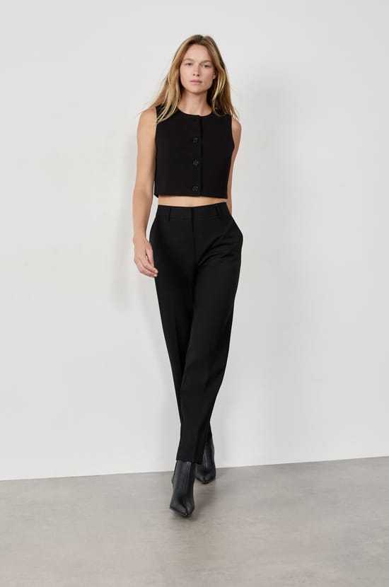 Straight Cut Trousers;${refinementColor}