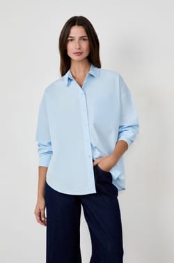 Chemise manches longues en popeline;${refinementColor}