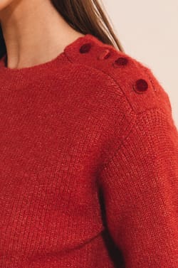 Pull manches longues avec d&eacute;tails boutons;${refinementColor}