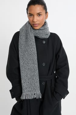 Houndstooth Pattern Scarf;${refinementColor}