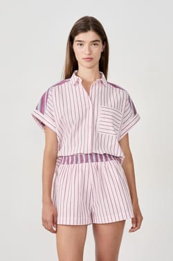 Short de pyjama à rayures;${refinementColor}