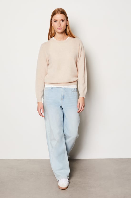 Pull col rond cachemire;${refinementColor}