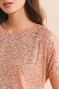 Vestido corto con lentejuelas;${refinementColor}