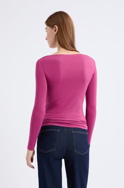 T-shirt thermique col bateau;${refinementColor}