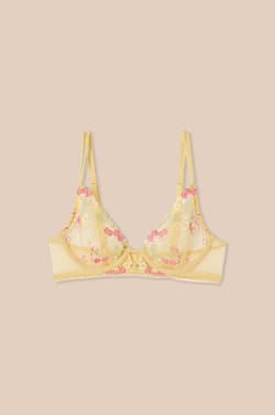 Soutien-gorge classique avec motifs fruits brod&eacute;s;${refinementColor}