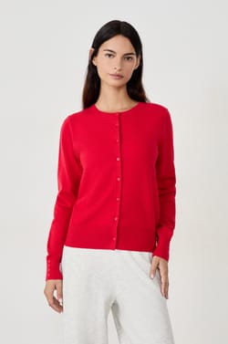 Long-sleeved cardigan with buttons;${refinementColor}