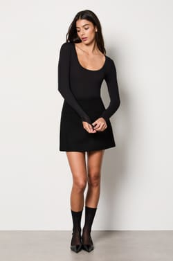 Long sleeve thermal mesh bodysuit;${refinementColor}