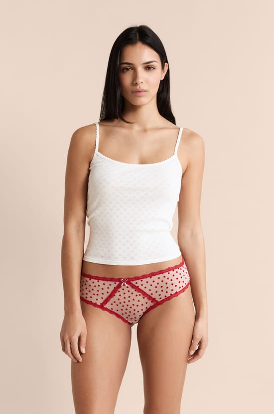 Hipster in Tulle with Heart Motifs;${refinementColor}