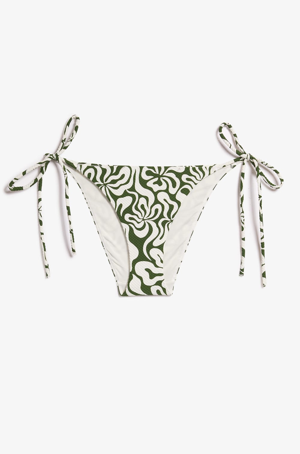 Floral Tie-Side Bikini Bottoms;${refinementColor}