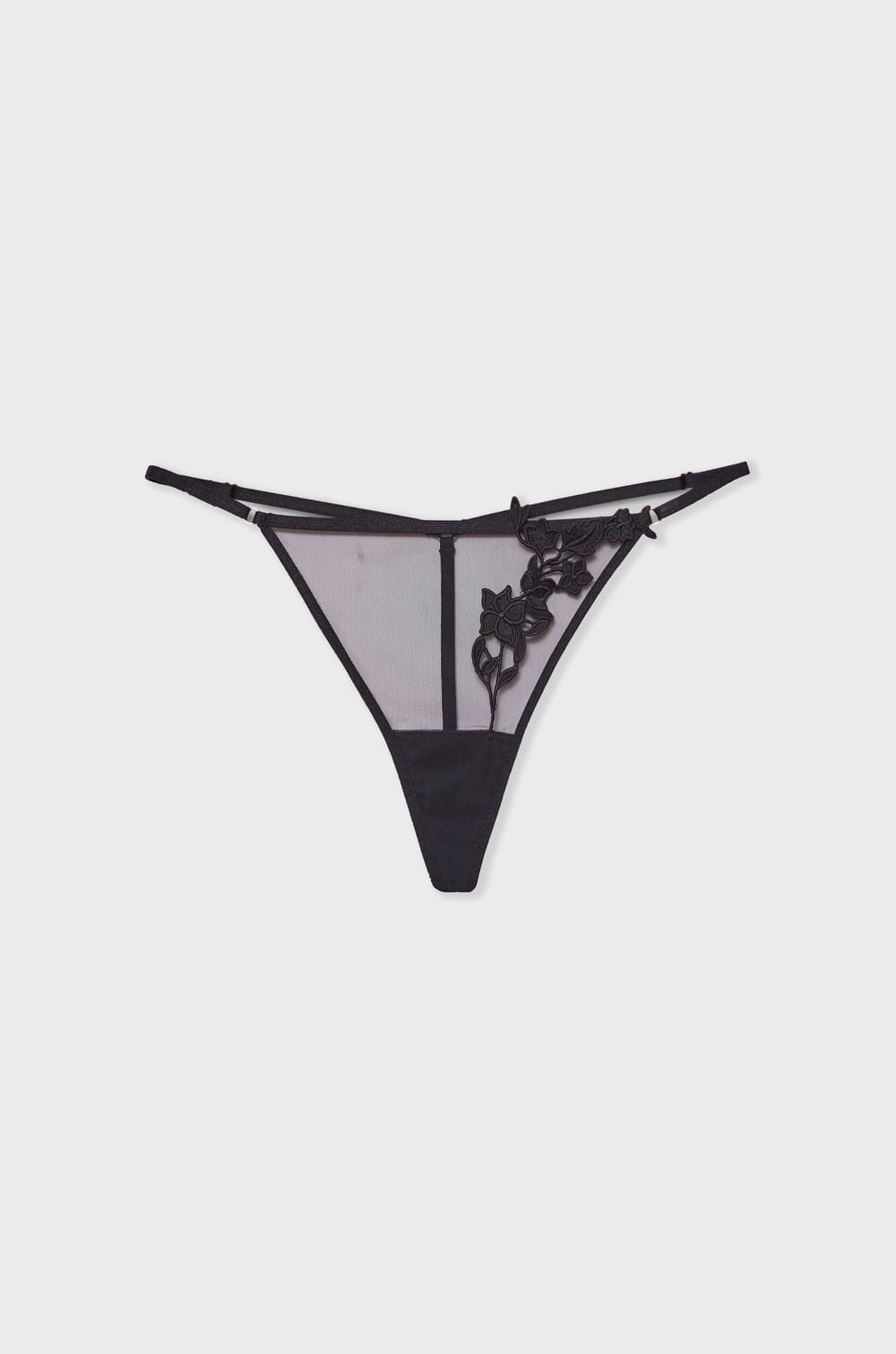 Tanga s tkaničkami z vyšívaného tylu;${refinementColor}