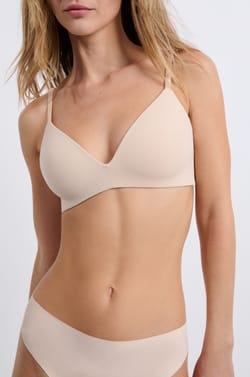 Lightly Lined Wireless Bra in Microfiber;${refinementColor}